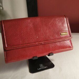 VINTAGE FOSSIL GENUINE LEATHER RED WALLET